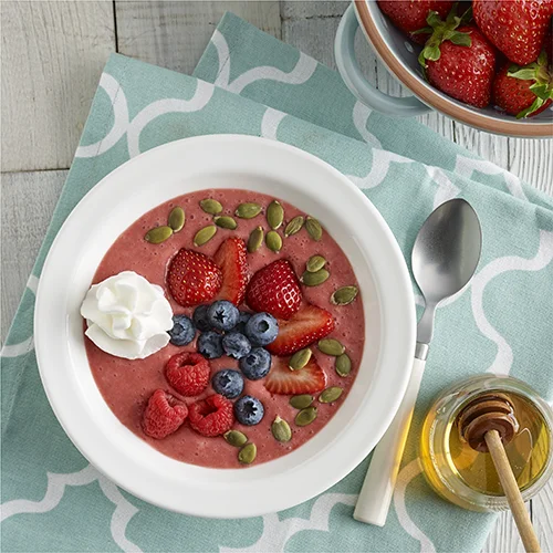 Licuado de frutas del bosque